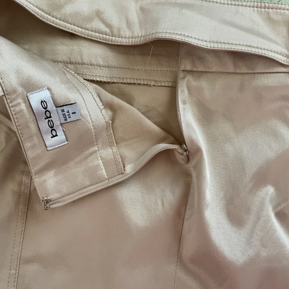 BEBE SEXY BELTED PENCIL SKIRT JEWEL  TONE OATMEAL COLOR  ♥️♥️ - Picture 5 of 7